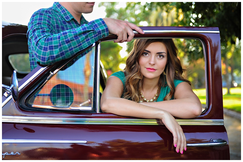 Orange County Wedding Photographer, Redlands Engagement Photos, Vintage Car Engagement Photos
